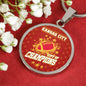 KC Football Champions Football Circle Necklace-Express Your Love Gifts