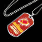 KC Football Necklace Stainless Steel or 18k Gold Dog Tag 24" Chain-Express Your Love Gifts