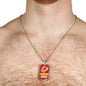 KC Football Necklace Stainless Steel or 18k Gold Dog Tag 24" Chain-Express Your Love Gifts