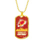 KC Football Necklace Stainless Steel or 18k Gold Dog Tag 24" Chain-Express Your Love Gifts