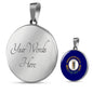 Kentucky State Flag Necklace Stainless Steel or 18k Gold Circle Pendant 18-22" - Express Your Love Gifts