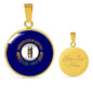 Kentucky State Flag Necklace Stainless Steel or 18k Gold Circle Pendant 18-22" - Express Your Love Gifts