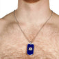 Kentucky State Flag Necklace Stainless Steel or 18k Gold Dog Tag 24" Chain - Express Your Love Gifts