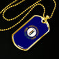 Kentucky State Flag Necklace Stainless Steel or 18k Gold Dog Tag 24" Chain - Express Your Love Gifts