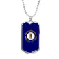 Kentucky State Flag Necklace Stainless Steel or 18k Gold Dog Tag 24" Chain - Express Your Love Gifts