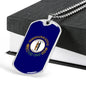 Kentucky State Flag Necklace Stainless Steel or 18k Gold Dog Tag 24" Chain - Express Your Love Gifts