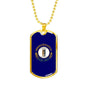 Kentucky State Flag Necklace Stainless Steel or 18k Gold Dog Tag 24" Chain - Express Your Love Gifts