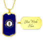 Kentucky State Flag Necklace Stainless Steel or 18k Gold Dog Tag 24" Chain - Express Your Love Gifts