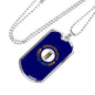 Kentucky State Flag Necklace Stainless Steel or 18k Gold Dog Tag 24" Chain - Express Your Love Gifts