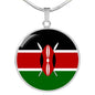 Kenya Flag Necklace Kenya Flag Stainless Steel or 18k Gold 18-22" - Express Your Love Gifts