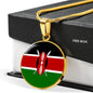 Kenya Flag Necklace Kenya Flag Stainless Steel or 18k Gold 18-22" - Express Your Love Gifts