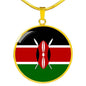Kenya Flag Necklace Kenya Flag Stainless Steel or 18k Gold 18-22" - Express Your Love Gifts