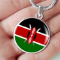 Kenya Flag Necklace Kenya Flag Stainless Steel or 18k Gold 18-22" - Express Your Love Gifts