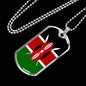 Kenya Flag Necklace Kenya Flag Stainless Steel or 18k Gold Dog Tag 24" - Express Your Love Gifts