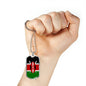 Kenya Flag Necklace Kenya Flag Stainless Steel or 18k Gold Dog Tag 24" - Express Your Love Gifts