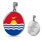 Kiribati Flag Necklace Kiribati Flag Stainless Steel or 18k Gold 18-22" - Express Your Love Gifts