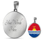 Kiribati Flag Necklace Kiribati Flag Stainless Steel or 18k Gold 18-22" - Express Your Love Gifts