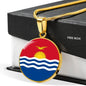 Kiribati Flag Necklace Kiribati Flag Stainless Steel or 18k Gold 18-22" - Express Your Love Gifts