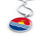 Kiribati Flag Necklace Kiribati Flag Stainless Steel or 18k Gold 18-22" - Express Your Love Gifts