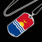 Kiribati Flag Necklace Kiribati Flag Stainless Steel or 18k Gold Dog Tag 24" - Express Your Love Gifts