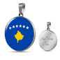 Kosovo Flag Necklace Kosovo Flag Stainless Steel or 18k Gold 18-22" - Express Your Love Gifts