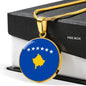 Kosovo Flag Necklace Kosovo Flag Stainless Steel or 18k Gold 18-22" - Express Your Love Gifts