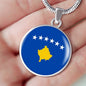 Kosovo Flag Necklace Kosovo Flag Stainless Steel or 18k Gold 18-22" - Express Your Love Gifts