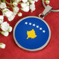 Kosovo Flag Necklace Kosovo Flag Stainless Steel or 18k Gold 18-22" - Express Your Love Gifts