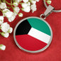 Kuwait Flag Necklace Kuwait Flag Stainless Steel or 18k Gold 18-22" - Express Your Love Gifts