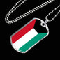 Kuwait Flag Necklace Kuwait Flag Stainless Steel or 18k Gold Dog Tag 24" - Express Your Love Gifts
