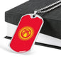 Kyrgyzstan Flag Necklace Kyrgyzstan Flag Stainless Steel or 18k Gold Dog Tag 24" - Express Your Love Gifts