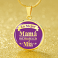 La Mejor Mamá Del Mundo Es La Mía Circle Necklace 18k Gold 18-22"T - Express Your Love Gifts