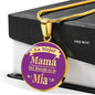 La Mejor Mamá Del Mundo Es La Mía Circle Necklace 18k Gold 18-22"T - Express Your Love Gifts