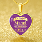 La Mejor Mamá Del Mundo Es La Mía Stainless Steel 18k Gold Heart Necklace 18-22" - Express Your Love Gifts