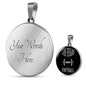 Las Vegas Football Fan Circle Pendant Necklace Stainless Steel or 18k Gold 18-22" - Express Your Love Gifts