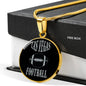 Las Vegas Football Fan Circle Pendant Necklace Stainless Steel or 18k Gold 18-22" - Express Your Love Gifts