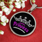 Latina Princess Circle Pendant Necklace Stainless Steel or 18k Gold 18-22" - Express Your Love Gifts