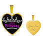 Latina Princess Necklace Stainless Steel or 18k Gold Heart Pendant 18-22' - Express Your Love Gifts