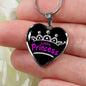 Latina Princess Necklace Stainless Steel or 18k Gold Heart Pendant 18-22' - Express Your Love Gifts