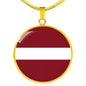 Latvia Flag Necklace Latvia Flag Necklace Stainless Steel or 18k Gold 18-22" - Express Your Love Gifts
