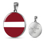 Latvia Flag Necklace Latvia Flag Necklace Stainless Steel or 18k Gold 18-22" - Express Your Love Gifts