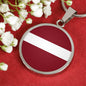 Latvia Flag Necklace Latvia Flag Necklace Stainless Steel or 18k Gold 18-22" - Express Your Love Gifts
