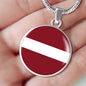Latvia Flag Necklace Latvia Flag Necklace Stainless Steel or 18k Gold 18-22" - Express Your Love Gifts