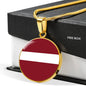 Latvia Flag Necklace Latvia Flag Necklace Stainless Steel or 18k Gold 18-22" - Express Your Love Gifts