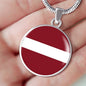 Latvia Flag Necklace Latvia Flag Necklace Stainless Steel or 18k Gold 18-22" - Express Your Love Gifts