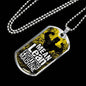 Lean Mean Fighting Machine Inspirational Motovational Necklace Stainless Steel or 18k Gold Dog Tag 24" Chain-Express Your Love Gifts