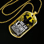 Lean Mean Fighting Machine Inspirational Motovational Necklace Stainless Steel or 18k Gold Dog Tag 24" Chain-Express Your Love Gifts