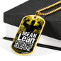 Lean Mean Fighting Machine Inspirational Motovational Necklace Stainless Steel or 18k Gold Dog Tag 24" Chain-Express Your Love Gifts