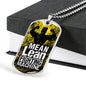 Lean Mean Fighting Machine Inspirational Motovational Necklace Stainless Steel or 18k Gold Dog Tag 24" Chain-Express Your Love Gifts