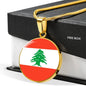 Lebanon Flag Necklace Lebanon Flag Necklace Stainless Steel or 18k Gold 18-22" - Express Your Love Gifts